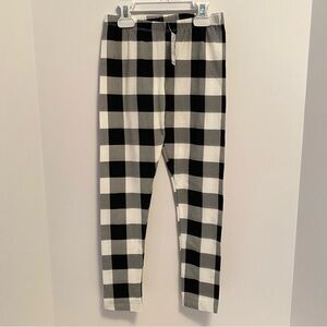 The Children's Place Black & White Buffalo Check Plaid Leggings Size M (7-8) NWT